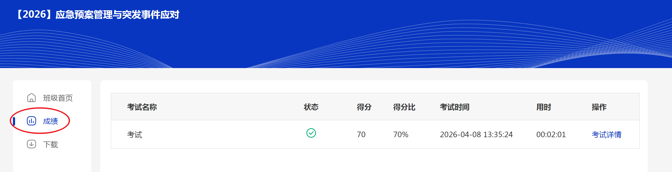 成绩查询截图